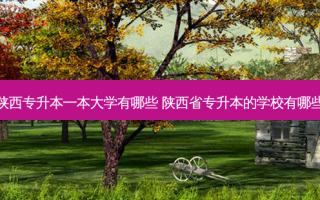 陕西专升本一本大学有哪些 陕西省专升本的学校有哪些
