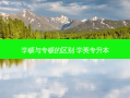 学硕与专硕的区别 学英专升本