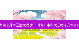 大一到大四专升本区别大吗 大一时专升本和大三时专升本有什么区别