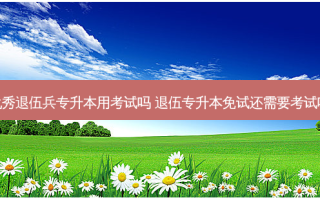 优秀退伍兵专升本用考试吗 退伍专升本免试还需要考试吗