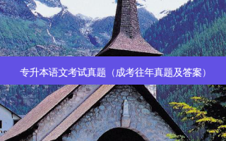 专升本语文考试真题（成考往年真题及答案）