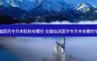 安徽医药专升本院校有哪些 安徽临床医学专升本有哪些学校