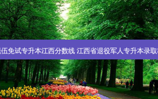 退伍免试专升本江西分数线 江西省退役军人专升本录取率